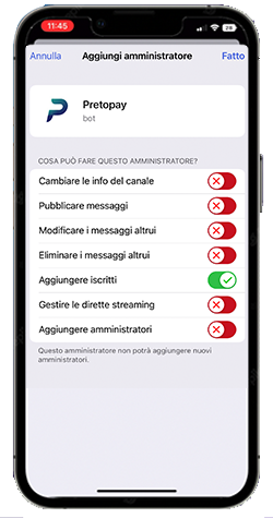 Una priorità di PretoPay era portare su Telegram, e su altre piattaforme social, la possibilità di rinnovare automaticamente gli abbonamenti dei content creator.