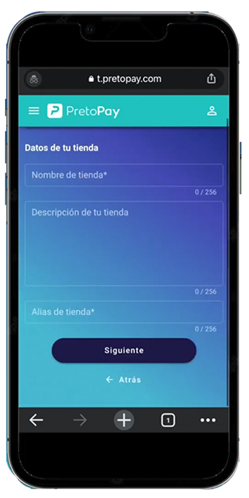 como crear tu Tienda en Pretopay