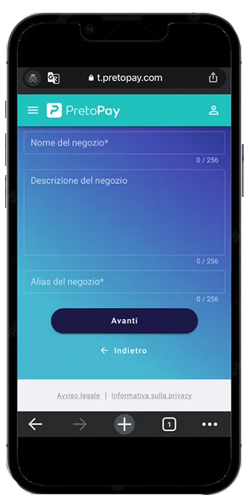 come creare il tuo Negozio su PretoPay