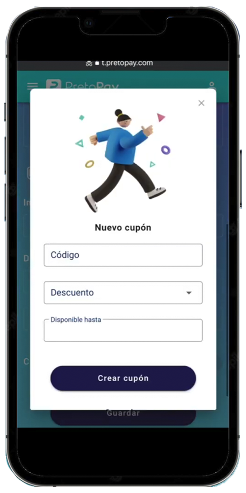 Cómo crear un cupón de descuento en PretoPay